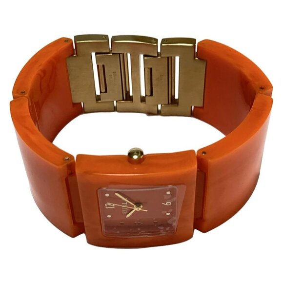 Auth FURLA - Unconfirmed Orange Gold Women's Wrist Watch - Picture 2 of 5